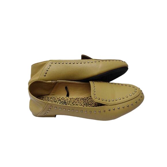 Seven7 Womens Francesca Loafer Flat Shoes Beige Slip On Cushioned Studded 10 - Picture 8 of 9